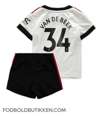 Manchester United Donny van de Beek #34 Udebanetrøje Børn 2022-23 Kortærmet (+ Korte bukser)